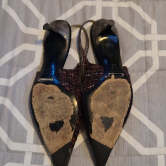 Dolce and Gabbana tweed and crocodile slingbacks - Picture 6 of 6